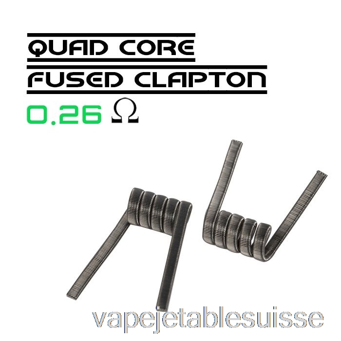 Vape Suisse Wotofo Comp Wire - Bobines Préconstruites 0,26ohm Quad Core Fused Clapton - Pack De 10